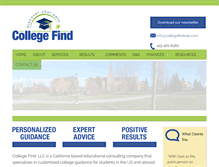 Tablet Screenshot of collegefindedu.com